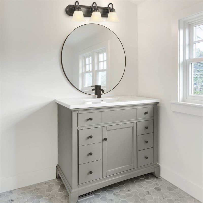 Design House Allante 3-Light Stainless Steel Vanity Light in Oil Rubbed Bronze