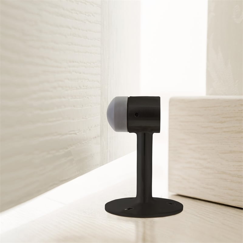 Design House 4-Pack Metal/Aluminum Gooseneck Door Stop in Matte Black