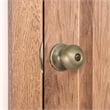 Design House Round Corner Stainless Steel Deadbolt Strike Plate in Antique Brass