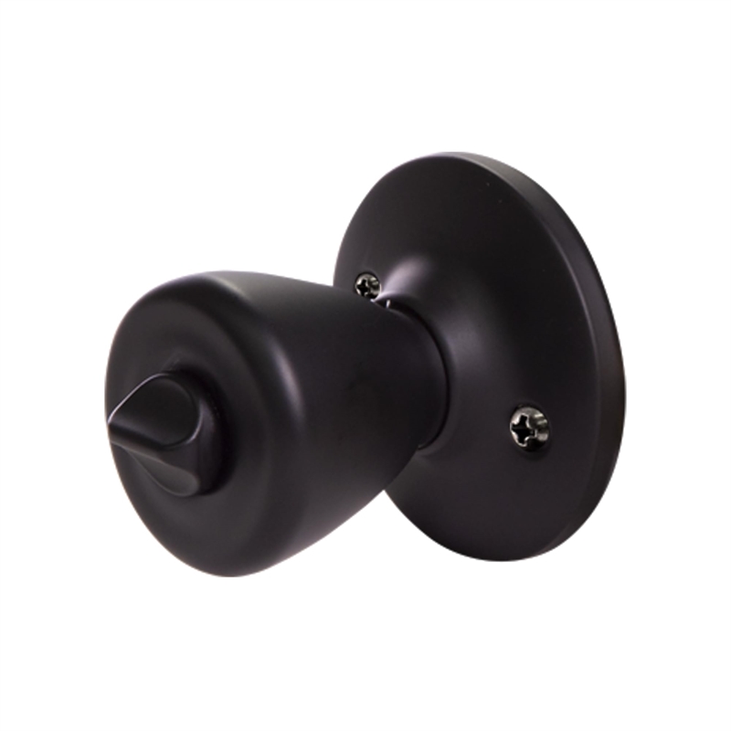 Design House Tulip Brass Keyed Entry Door Knob in Matte Black