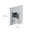 Design House Karsen II Modern Brass Shower Trim in Polished Chrome