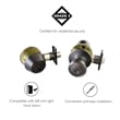 Design House Terrace Brass Entry Door Knob and Deadbolt in Oil Rubbed Bronze