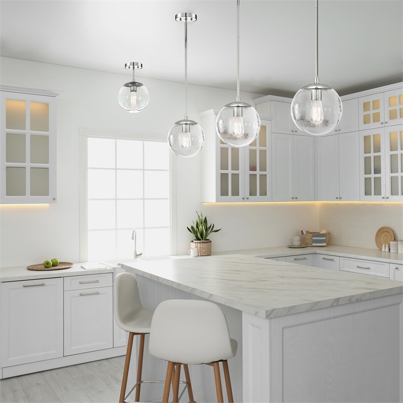 Design House Gracelyn 5-Light Modern Glass Chandelier in Matte Black