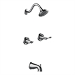Design House Oakmont 2 Handle Brass Shower Trim in Polished Chrome