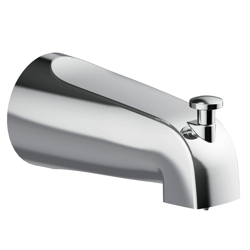 Design House Metal Slip On Tub Diverter Spout in Polished Chrome