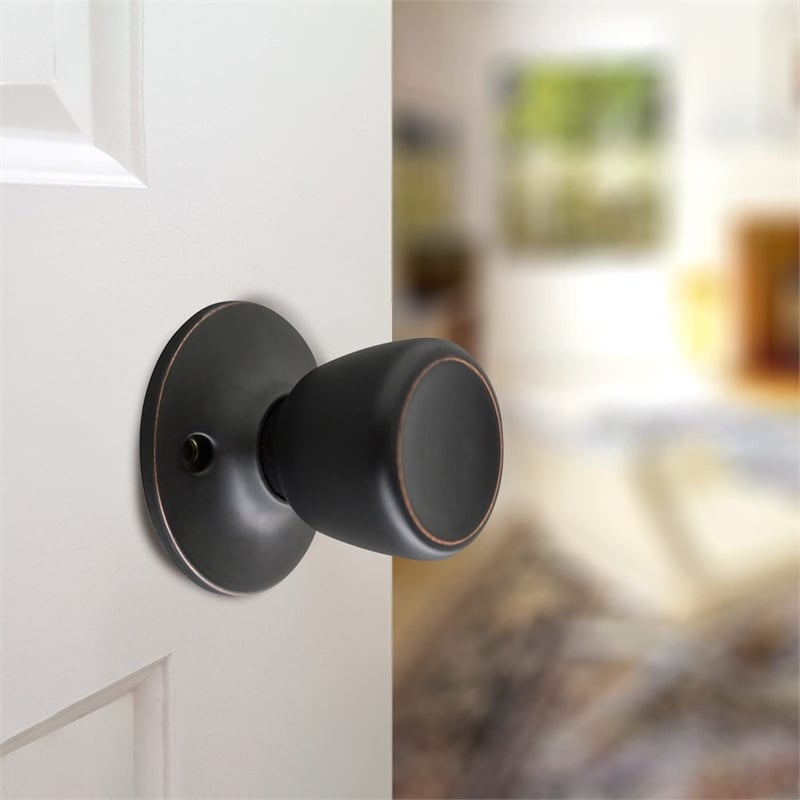 Design House Terrace Traditional Brass Dummy Door Knob in Oil Rubbed Bronze
