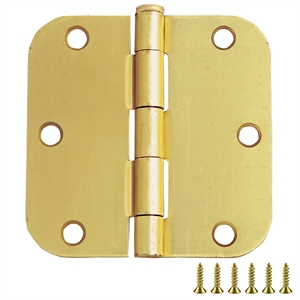 Design House 3.5&quot 10 Packs Stainless Steel Door Hinge in Satin Brass