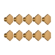 Design House 10-Pack Metal Solid Hexagon Cabinet Knob in Satin Gold