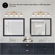 Design House Gracelyn 4-Light Glass Vanity Light in Satin Gold