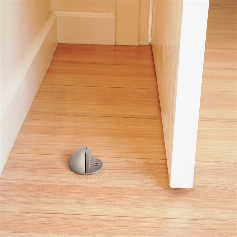 Design House 5-Pack Floor Mounted Metal Dome Door Stop in Satin Nickel