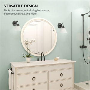 Design House Millbridge 1-Light Stainless Steel Wall Mount Sconce in Bronze