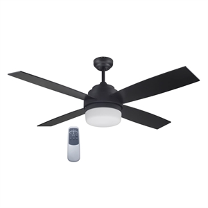 Design House Cali 52&quot LED Stainless Steel Ceiling Fan with Remote in Black