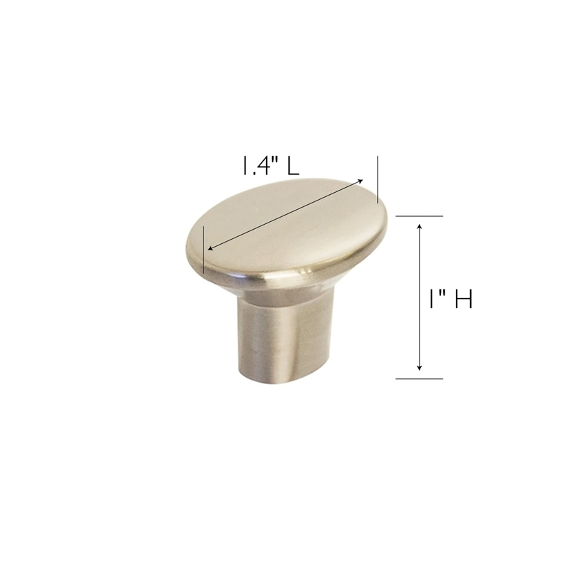 Design House 10-Pack Traditional Metal Mesa Knob in Brushed Nickel