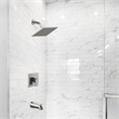Design House Karsen II Modern Brass Shower Head in Satin Nickel