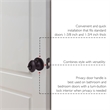 Design House Egg Traditional Brass Privacy Door Knob in Matte Black