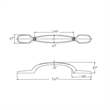 Design House 5-Pack Traditional Metal Deco Cabinet Pull in Satin Nickel