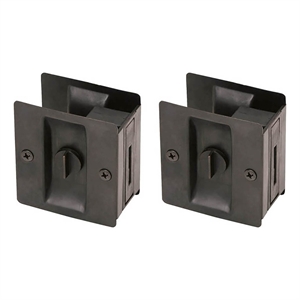 design house 2-pack brass pocket privacy door hardware in oil rubbed bronze