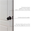 Design House Ball Brass Keyed Entry Door Knob in Matte Black