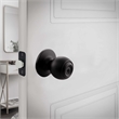 Design House Ball Brass Keyed Entry Door Knob in Matte Black