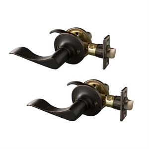 Design House Stratford 2-Pack Metal Passage Door Knob in Oil Rubbed Bronze