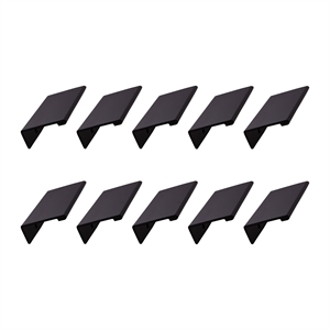 Design House 10-Pack Metal Edge Cabinet Finger Pull in Matte Black