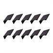 Design House 10-Pack Metal Edge Cabinet Finger Pull in Matte Black