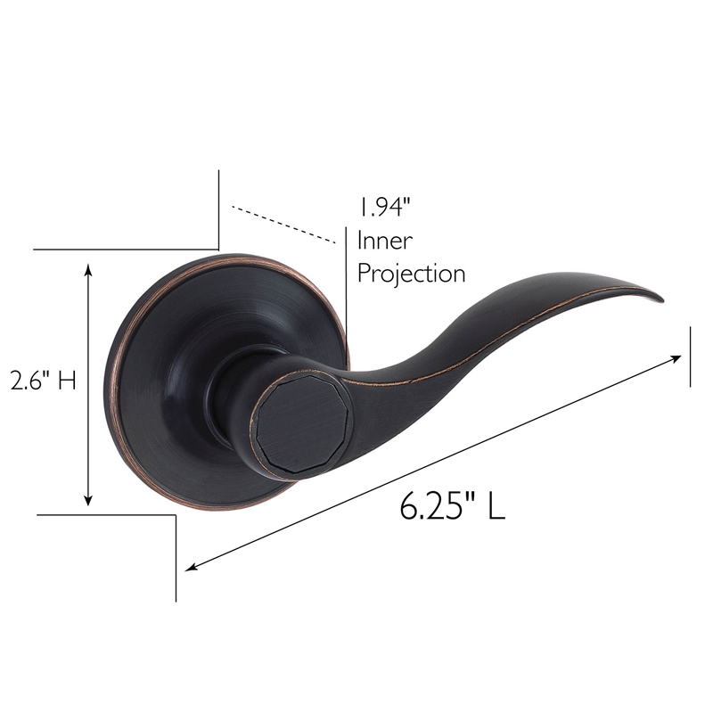 Design House Springdale Brass Dummy Door Handle in Oil Rubbed Bronze