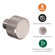 Design House 5-Pack Stainless Steel Porter Cabinet Knob in Satin Nickel