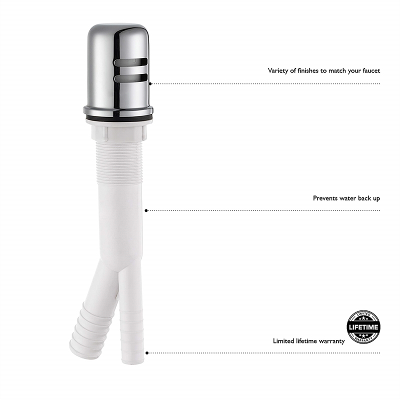 Design House Brass and Plastic Dishwasher Air Gap in Satin Nickel