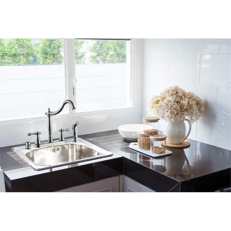 Design House Brass and Plastic Dishwasher Air Gap in Satin Nickel