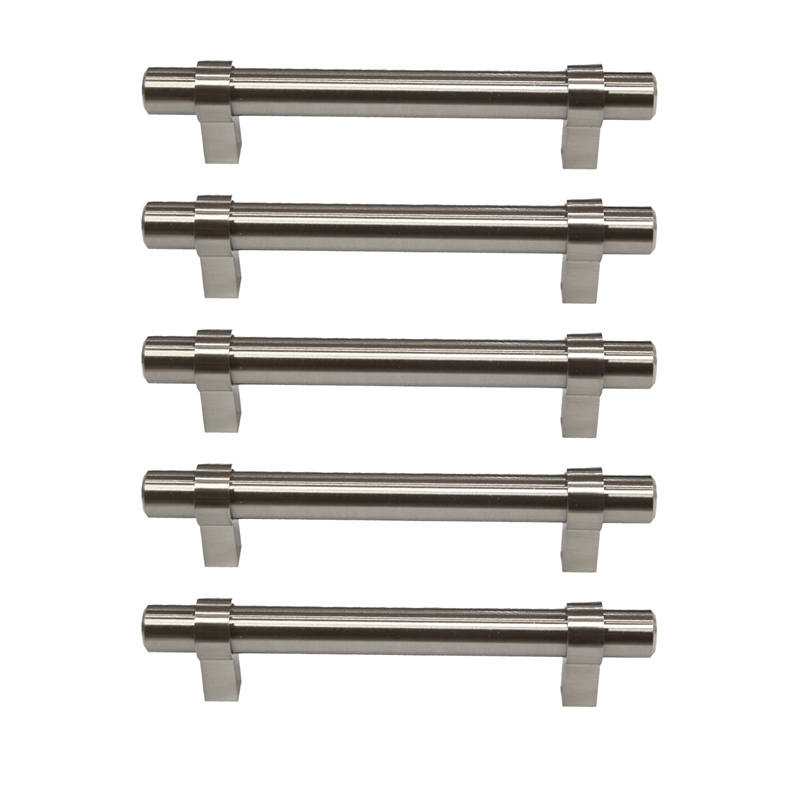 Design House Emery 5-Pack Stainless Steel Center to Center Cabinet Pull - Nickel