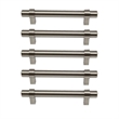 Design House Emery 5-Pack Stainless Steel Center to Center Cabinet Pull - Nickel