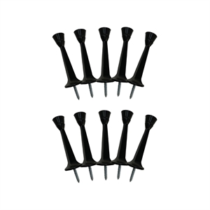 Design House 10-Pack Stainless Steel Solid Rigid Cast Door Stop in Matte Black