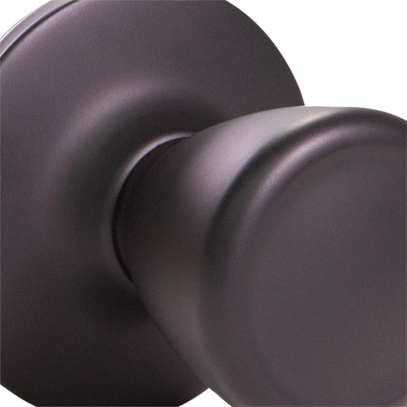 Design House Tulip Traditional Brass Dummy Door Knob in Matte Black