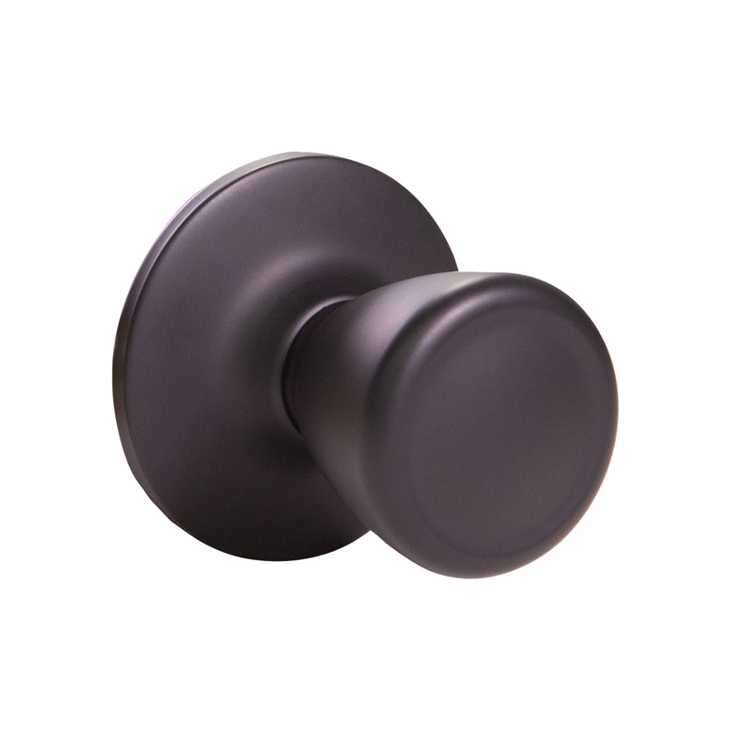 Design House Tulip Traditional Brass Dummy Door Knob in Matte Black