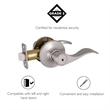 Design House Springdale Brass Privacy Door Lever in Satin Nickel (Set of 4)