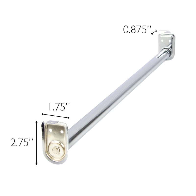Design House Stainless Steel Adjustable Closet Rod in Polished Chrome