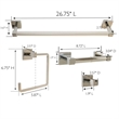 Design House Karsen 4-Piece Metal Bathroom Hardware Kit in Polished Chrome