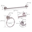 Design House Kimball 4-Piece Metal Bathroom Hardware Kit in Satin Nickel