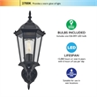 Design House Oak Creek Dusk to Dawn Uplight Metal Outdoor Wall Lighting in Black