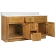 Brookings Vanity-Modern Birch w/ Cultured Marble Top Fully Assembled 61