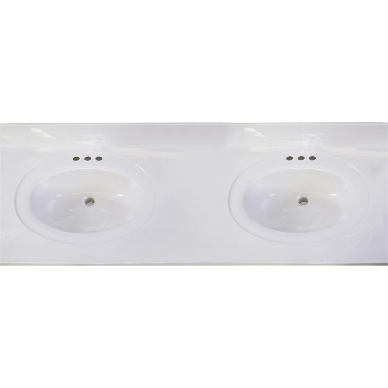 Concord Vanity-White w/ Cultured Marble Top Fully Assembled 61