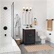 Brookings Vanity in Espresso w/ White Marble Top Fully Assembled 25
