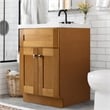 Brookings Vanity in Modern Birch w/ White Marble Top Fully Assembled 25