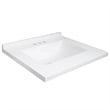 Brookings Vanity in Modern Birch w/ White Marble Top Fully Assembled 25