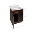 Brookings Vanity in Espresso w/ White Marble Top Fully Assembled 25