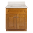 Brookings Vanity in Birch w/ White Marble Top Fully Assembled 25