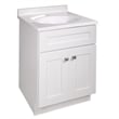 Brookings 25' Bathroom Vanity w/Marble Top Assembled Sherwin Williams in White