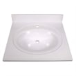 Brookings 25' Bathroom Vanity w/Marble Top Assembled Sherwin Williams in White
