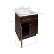 Brookings Vanity in Espresso w/ White Marble Top Fully Assembled 25